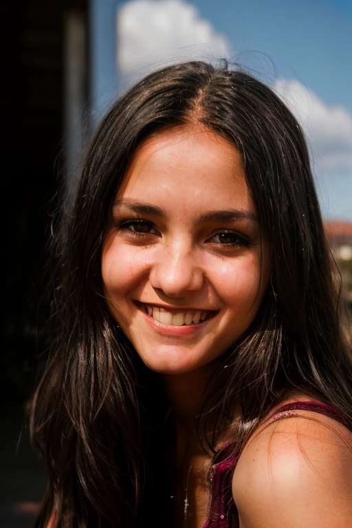 <lora:Kamilla18:0.8>, full color portrait of a young woman, smile, natural light, RAW photo, subject, 8k uhd, dslr, soft lighting, high quality, film grain, Fujifilm XT3