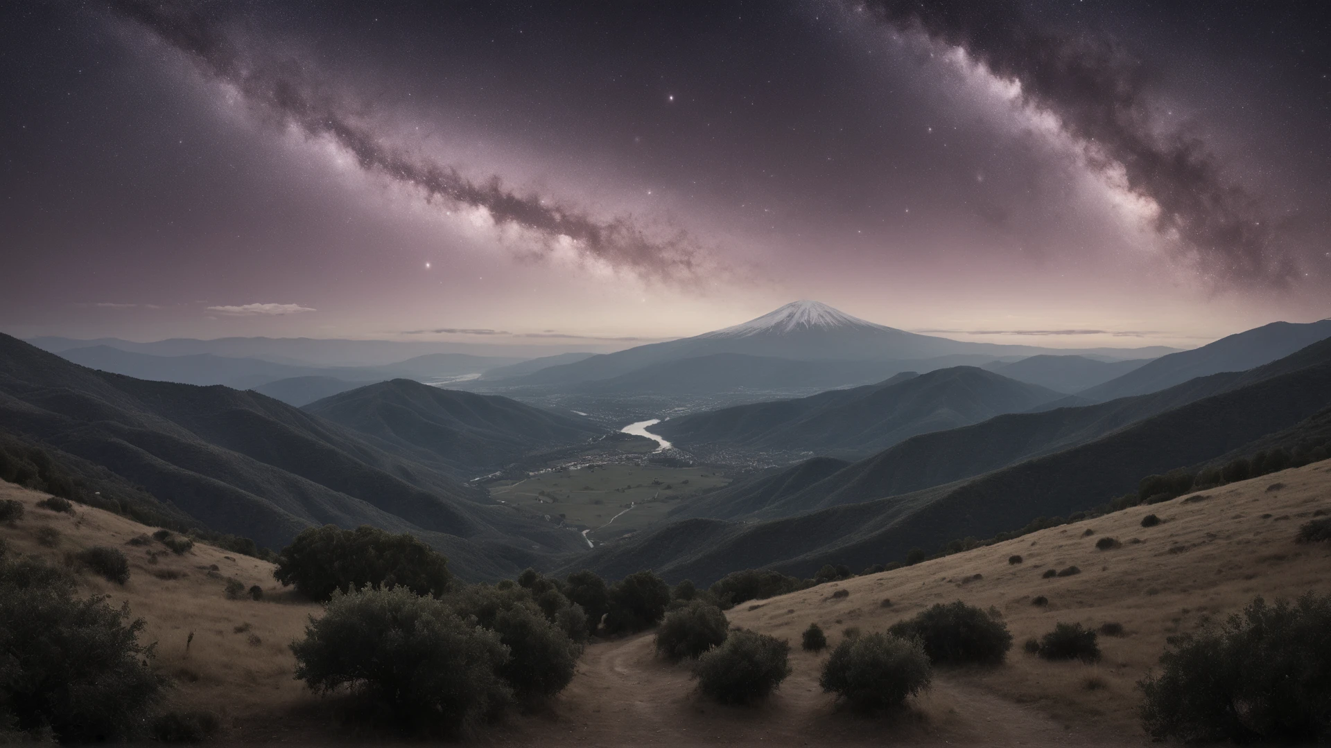 designed by August von Pettenkofen, On pale black paper, Portrait, exquisite Raw digital photo, award winning, landscape of a 1990'S Mauve and Sage ([Deciduous Forest:North Macedonia:3]:1.3) from inside of a Vigan, majestic, Celestial observatory, Fall, social issues, Floating ink patterns, anime-inspired, immersive environments, close-up, <lora:ral-dissolve-sdxl:0.8> made out of ral-dissolve, dynamic composition, elegant, perfect symmetry, rich deep colors