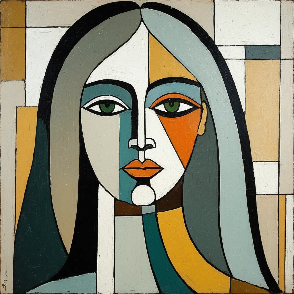 Picasso cubism art of a woman,subtle colors, minimalist, faint, rixhnna,   <lora:rihanna_juggerX_xl_1_st_wocap-rixhnna-000085:1>