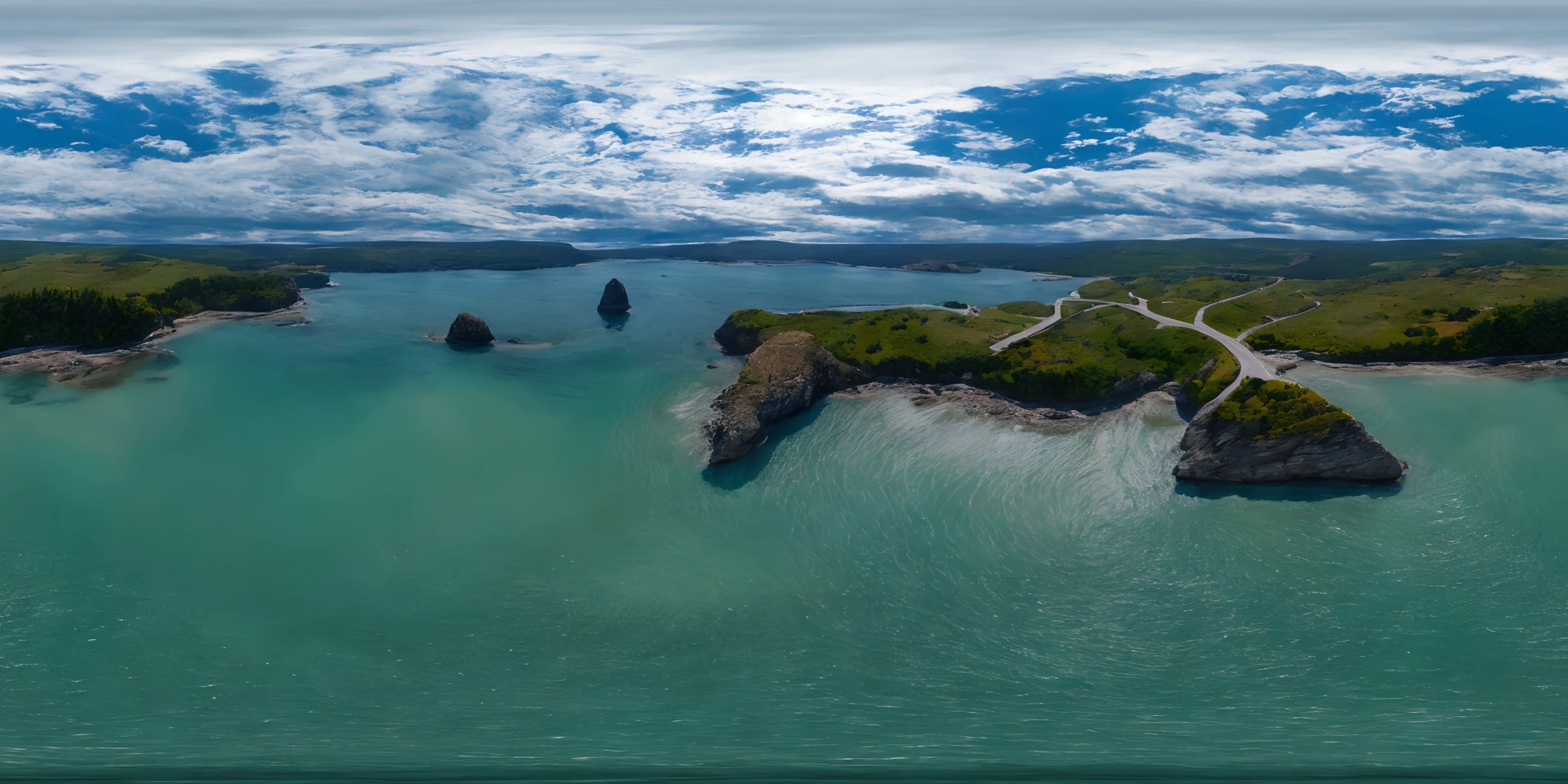 360panorama,<lora:360èªæ-V1.1:1>,Aerial panoramic view of coastline,coastal area,conducting a panoramic aerial photography session,capturing a dynamic and immersive view of the coastline,varied coastal features including beaches,cliffs,and rocky outcrops,utilizing High Dynamic Range (HDR) imaging techniques,skilled drone operator and photographer,realistic portrayal with enhanced dynamic range,DJI drone for aerial photography,aerial panoramic photography,natural tones with enhanced color depth,utilizing HDR technology for improved clarity and detail,high-resolution imagery capturing the stunning coastal landscape,<lora:å
å½±_SD1.5:1>,