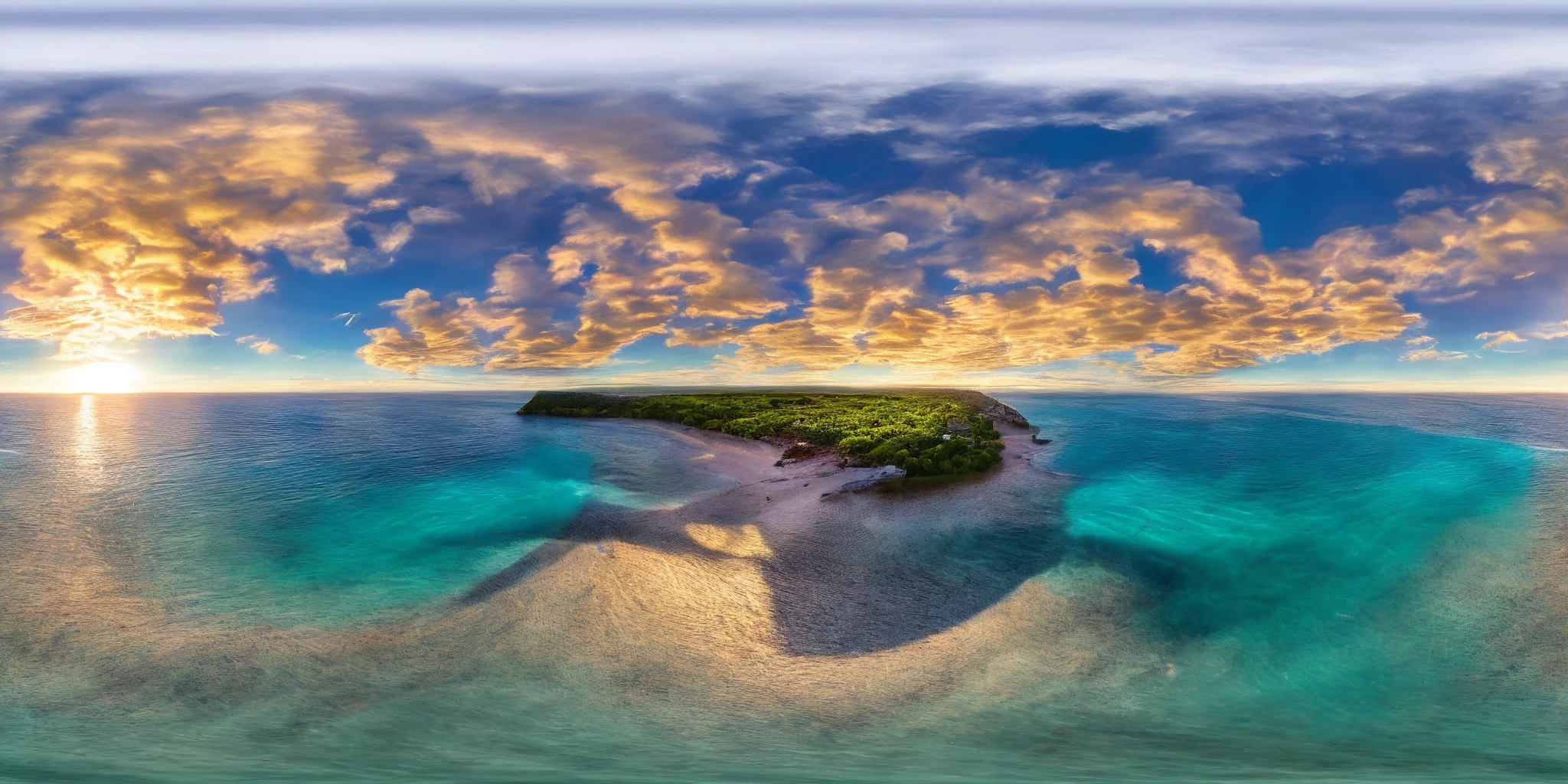 360panorama,Seaside landscape,aerial perspective,dynamic movement,coastal exploration,natural coastal setting,golden hour lighting,contemporary digital artist,realistic style with a touch of surrealism,digital painting,landscape,vibrant and harmonious color palette,3D rendering,high resolution,detailed textures,immersive experience.,<lora:hangpaiV1.4-000005:1>,