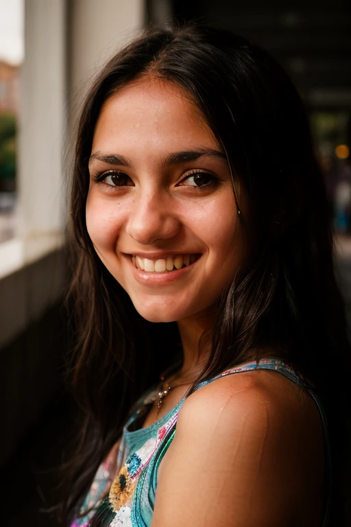 <lora:Kamilla18:0.8>, full color portrait of a young woman, smile, natural light, RAW photo, subject, 8k uhd, dslr, soft lighting, high quality, film grain, Fujifilm XT3