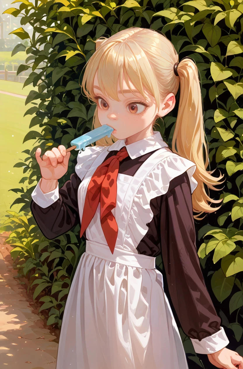 1girl,blonde,twintails,(solo:1.5),theme park.holding Popsicle
white apron,brown dress,(long sleeves:1.1),red neckchief,cccpuniform
<lora:Perfect Hands:1>
<lora:è弿 ¡æ:0.85> <lora:age_slider_v4:-1> <lora:naip33:0.6> <lora:fkey_pony_v1:0.6>, score_9, score_8_up, score_7_up, score_6_up, score_5_up, score_4_up,zPDXL