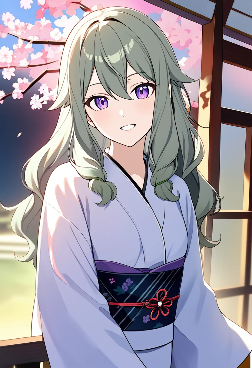 1girl, solo, kusanagi nene, project sekai, kimono, masterpiece, best quality, very aesthetic, absurdres, amazing quality, beautiful color,