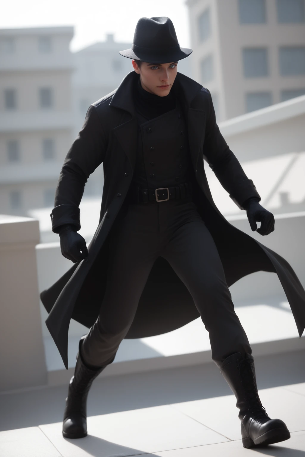 score_9, score_8_up, score_7_up, masterpiece, high quality, realistic
<lora:Spiderman noirPonyLora:0.8> spdrmnnr, trench coat, vest, gloves, pants, hat, boots, belt, running on a rooftop