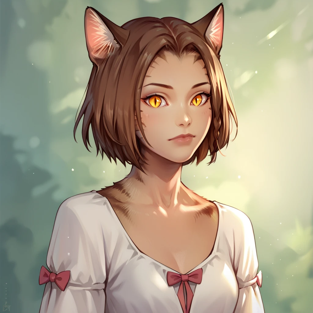 score_9, score_8_up, score_7_up, source_anime <lora:Mrissi:1> mrissi, catgirl, fur, cat ears, cat tail, short hair, brown hair, yellow eyes, closed mouth, white dress,