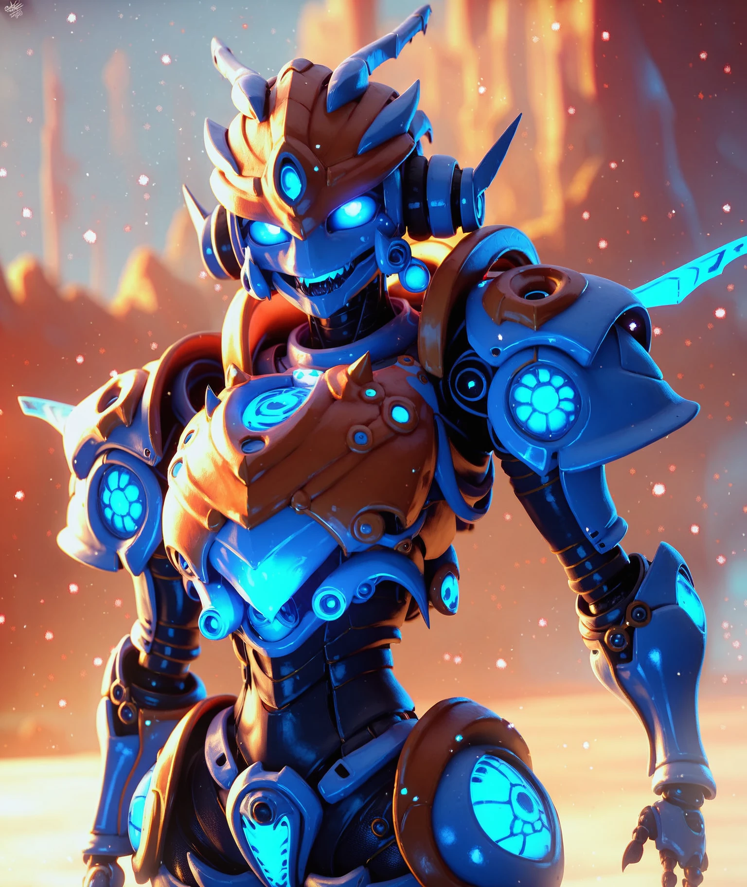 score_9, score_8_up, score_7_up, score_6_up, cybrk, (insectoid:0.6) futuristic scifi super robot species, heavy armor, creature, cinematic, perfect shadows, hdr, strong contrast, epic composition <lora:cybrk-knight:1.4>