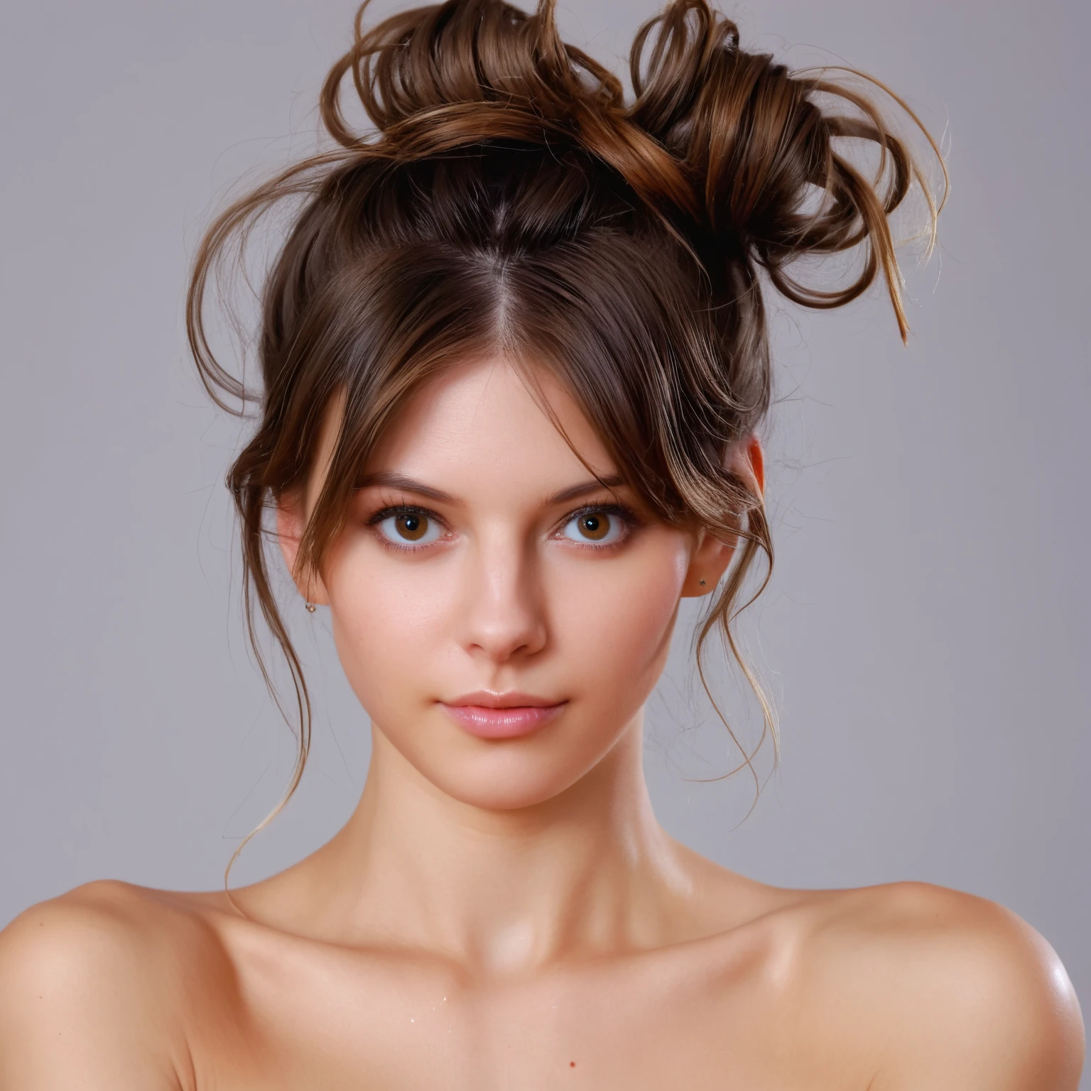 masterpiece,best quality,photoreal,hyper realistic,1girl,a photo of a beautiful woman,Al3ks,skinny,face focus,messy updo hair,<lora:Aleksandra_Metart_XL:0.8>,