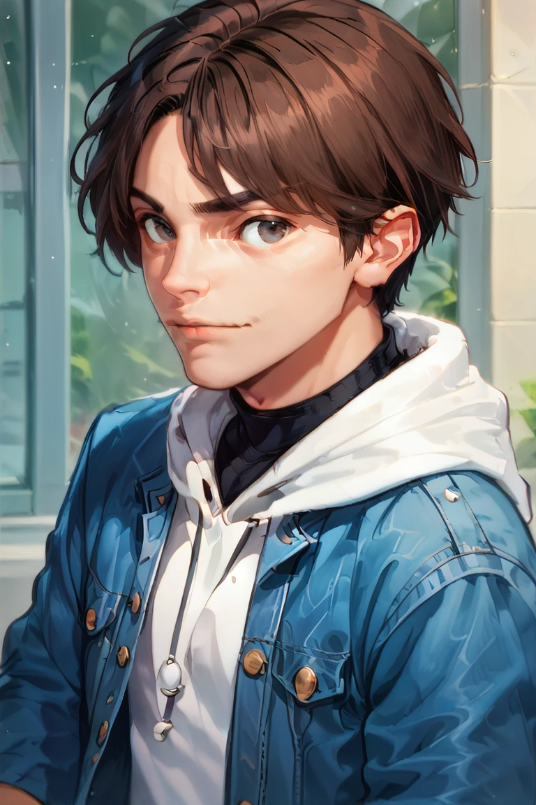 score_9, score_8, score_7, 1guy, male,((portrait, closeup, closeup )) 1guy, solo male,SieKensou, 1guy, blue jacket, white hoodie, black turtle neck, portrait, ((medium shot))<lora:EMS-314910-EMS:0.700000>, <lora:EMS-330035-EMS:0.800000>, <lora:EMS-366118-EMS:1.000000>