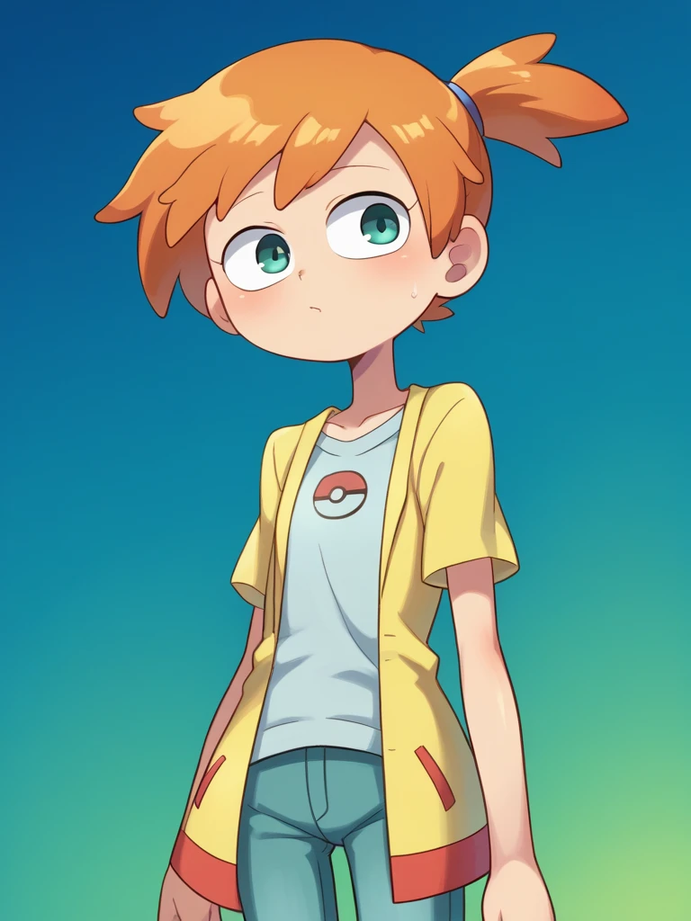 score_9, score_8_up, score_7_up, source_anime, BREAK
1girl, solo, <lora:Miwako:1> Pokemon, Misty, flat chest, orange hair,