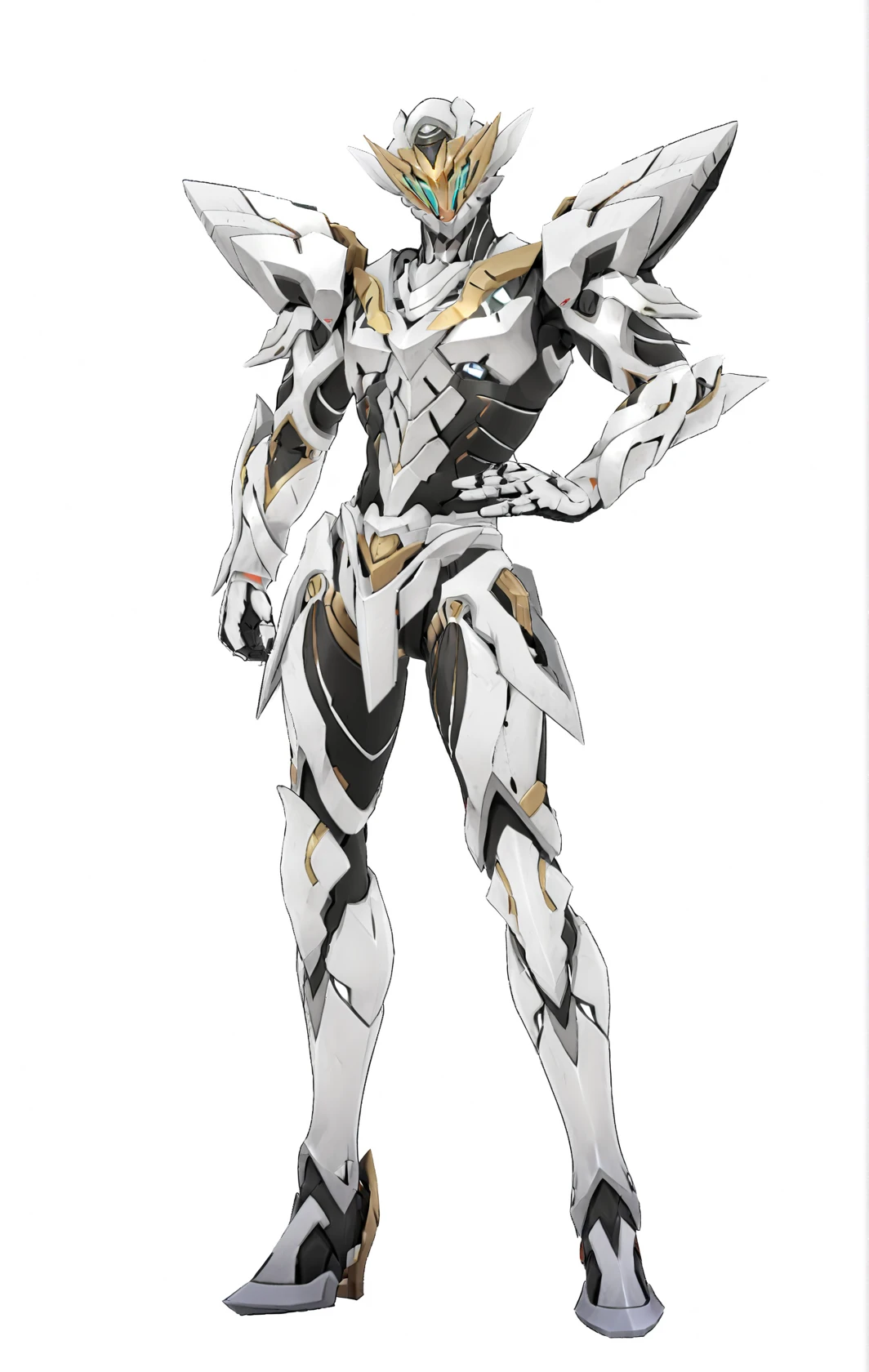 art by komone_ushio, komone_ushio, art by komone ushio, artist:komone ushio,
8k, best quality, masterpiece, (ultra-detailed), (high detailed skin), white background, simple background,
(full body), (white background), standing, looking at viewer, (solo), hand on hip,
<lora:LKtrain-kohaku-Tanger-000010:0.8>, Sam /\(honkai: star rail/\),, armor, white armor, 1boy, male focus, helmet, full body,
finely_detailed, fine_fabric_emphasis,
full_shot,