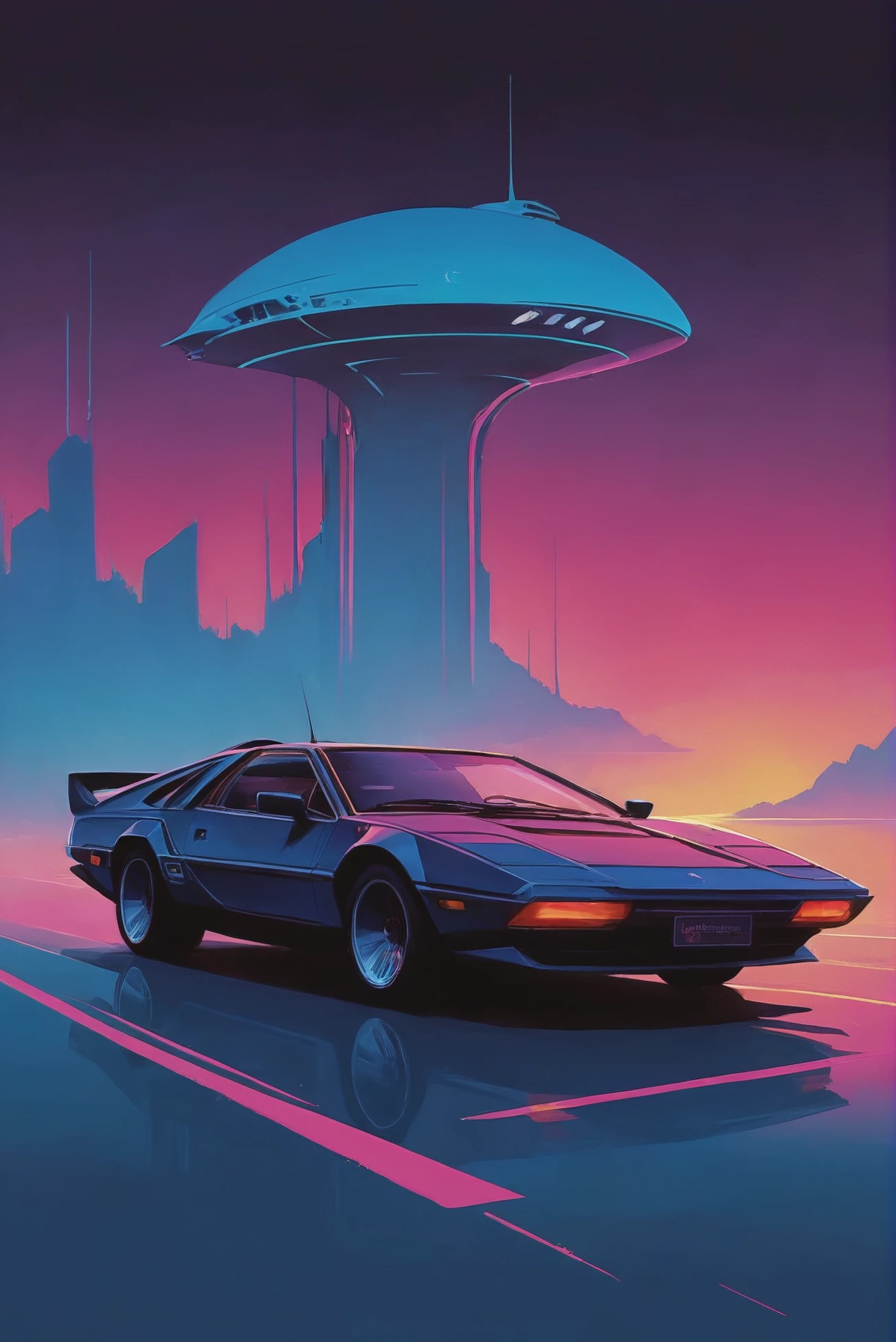 minimalist 1980s synthwave poster, __envy_scifi_vehicles/prompt__<lora:EnvyStarlight80sScifiPoster01:1>