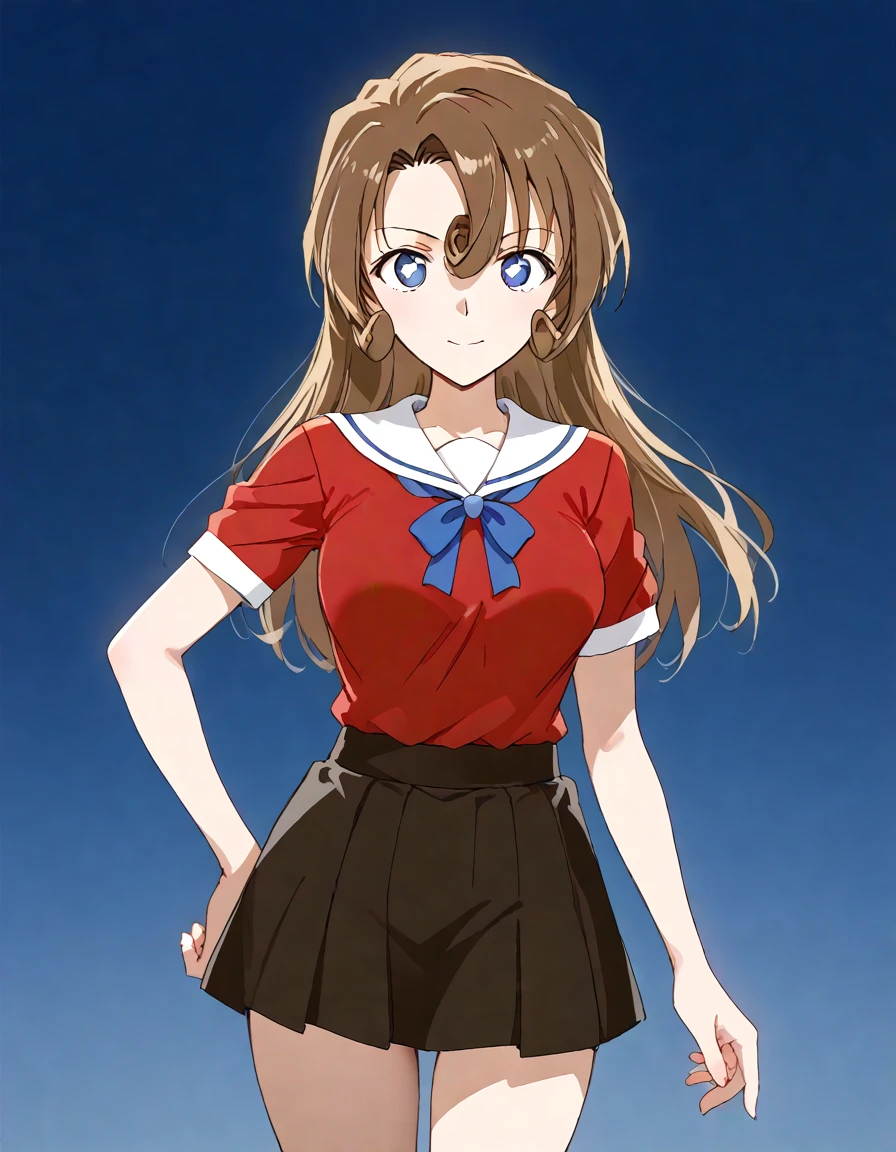 <lora:kudou_yukiko_XL-bf16-pony-v1:1>kudou_yukiko,red shirt, black skirt,, BREAK score_9, score_8_up, score_7_up, BREAK  source_anime, best quality, masterpiece, uncensored,(clear eyes:1.2),(4 finger:0.5),zPDXLpg <lora:Hyper-SDXL-8steps-lora:1>