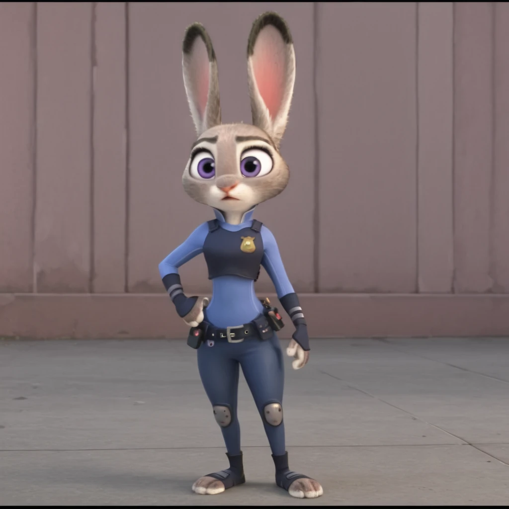 <lora:JudyHoppsPony:0.7>, judyhopps, purple eyes, rabbit, rabbit ears, rabbit girl, police uniform