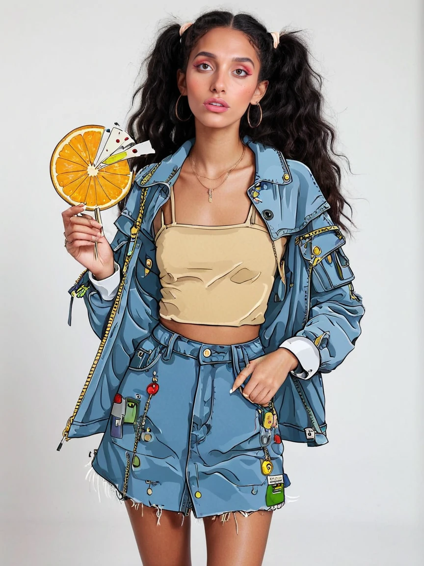 woman, <lora:dr4wn0nXL:1> Dr4wn0n, mixed media, cel shading clothing,