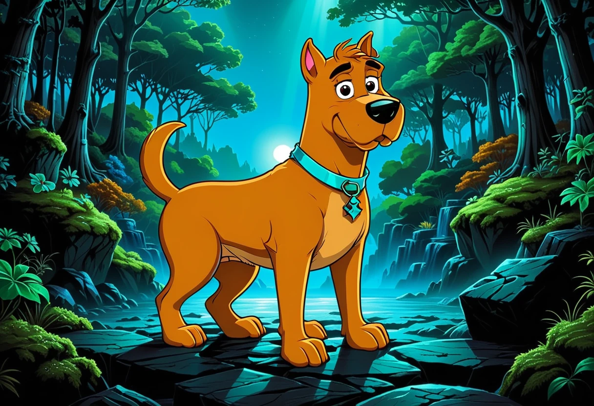 cartoon dog scooby doo, solo,