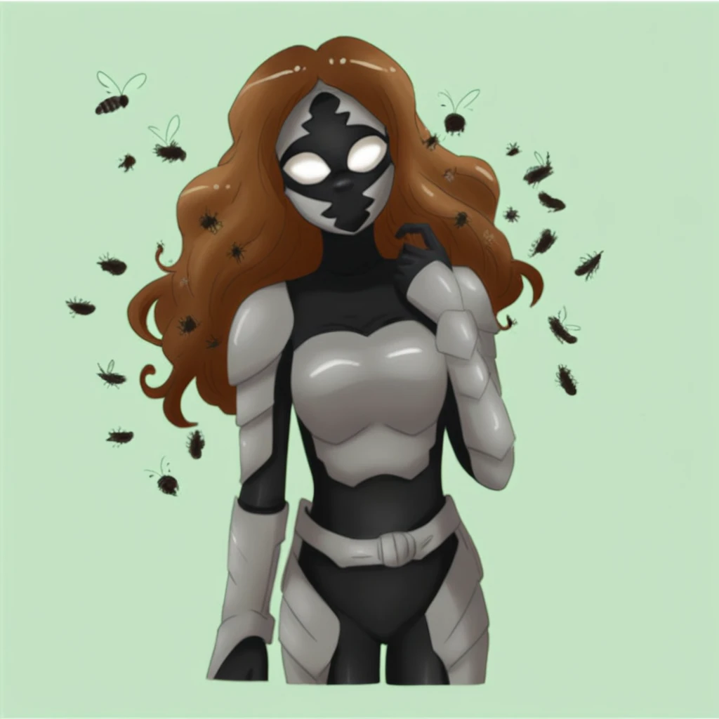 score_9, score_8_up, score_7_up, Skitter, bug_mask, 1girl, solo, bodysuit, armor,