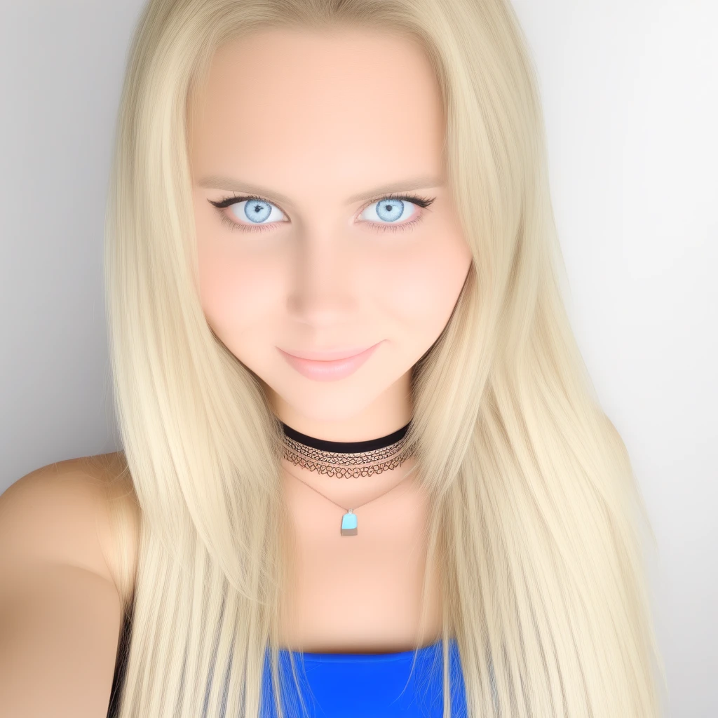 score_9,score_8_up,score_7_up,score_6_up,score_5_up,score_4_up,coragrl, blonde girl, slender, 1girl, solo, realistic, blonde hair, phone, selfie, jewelry, blue eyes, choker, necklace