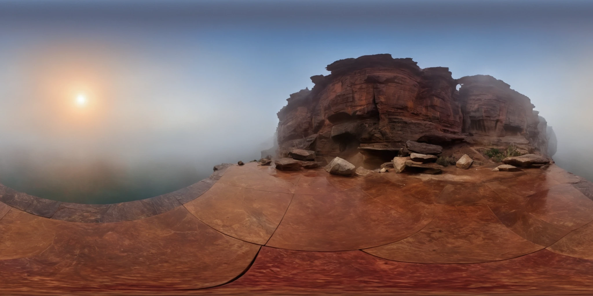 360panorama,Centered Horizon,No seams,<lora:HMSGXL_epoch_9:1>,A Sunï¼HDR,perfect anatomy,highly detailed,colossal canyon that is shrouded in mystic fog (natural:1.4) aura wild force,sunset,mystical sky,glowing,dazzling,shine,translucent,evil aura,RedGlitter,swirling ink,zavy-chnsdrgn,SK_Fantasy,<lora:å
å½±XL:1>,