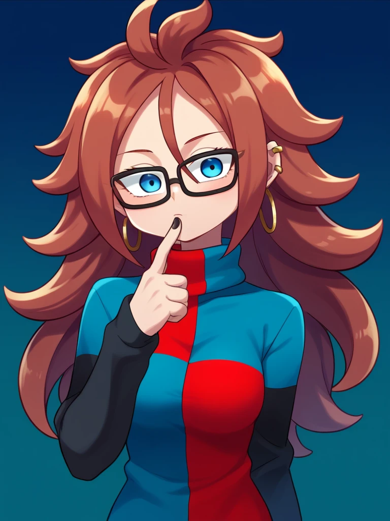 score_9, score_8_up, score_7_up, source_anime, BREAK
1girl, solo, <lora:Miwako:1> android 21, blue eyes, red hair, glasses ,