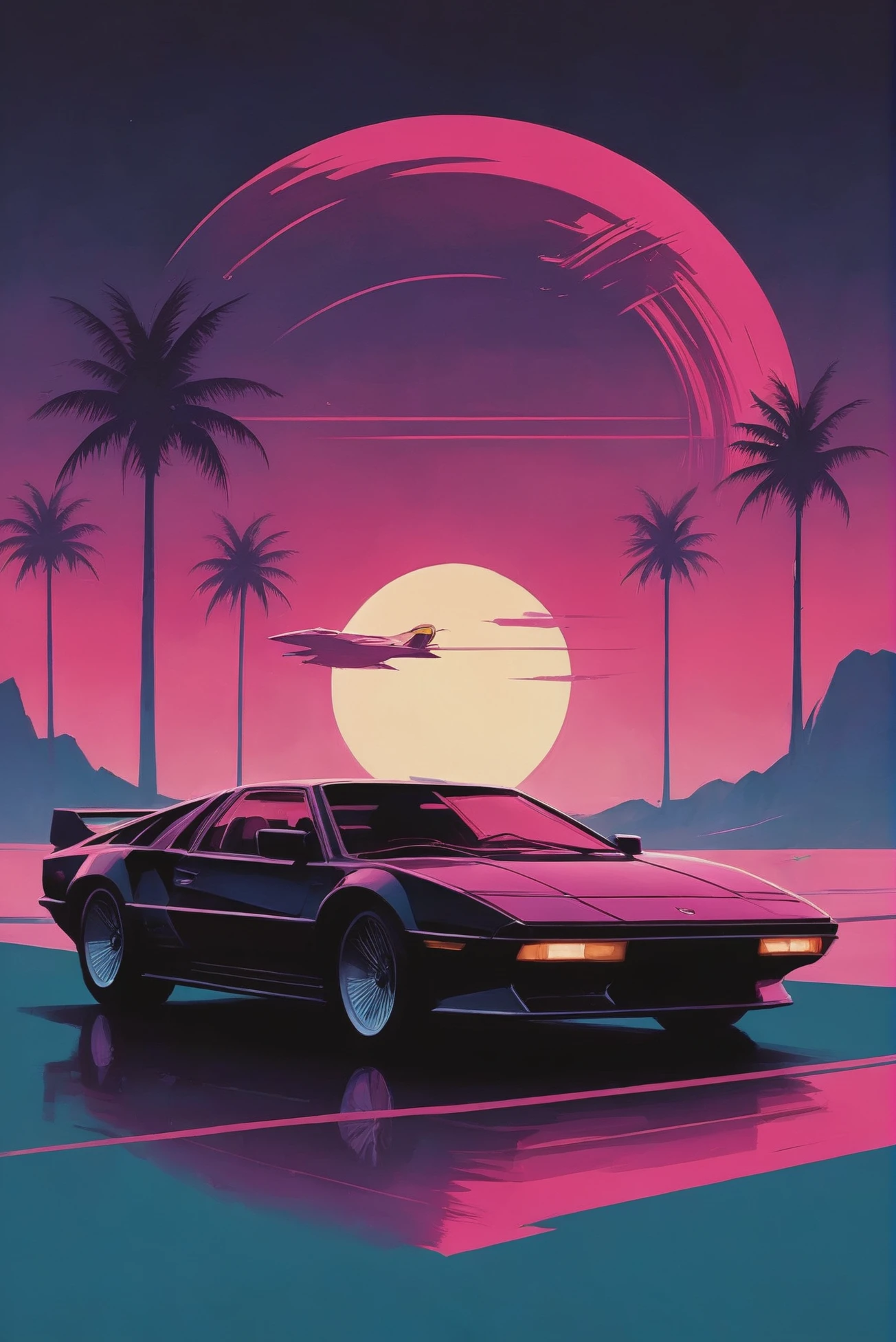 minimalist 1980s synthwave poster, __envy_scifi_vehicles/prompt__<lora:EnvyStarlight80sScifiPoster01:1>