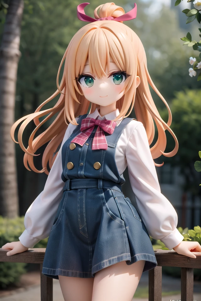 insanely detailed, absurdres, ultra-highres, ultra-detailed, best quality,
1girl, solo, nice hands, perfect hands
BREAK
jirai kei,plaid skirt, shirt, long sleeves, bow, blue skirt, white shoulder frilly shirt, outdoors, blue bow, long hair, (cleavage:-1.5)
BREAK
happy smile, laugh, closed mouth
BREAK
standing, cowboy shot, looking at viewer
BREAK
slender, kawaii, perfect symmetrical face, ultra cute girl, ultra cute face, ultra detailed eyes, ultra detailed hair, ultra cute, ultra beautiful
BREAK
in forest, depth of field, ultra detailed background
BREAK
medium large breasts
BREAK
orange hair, green eyes, topknot,