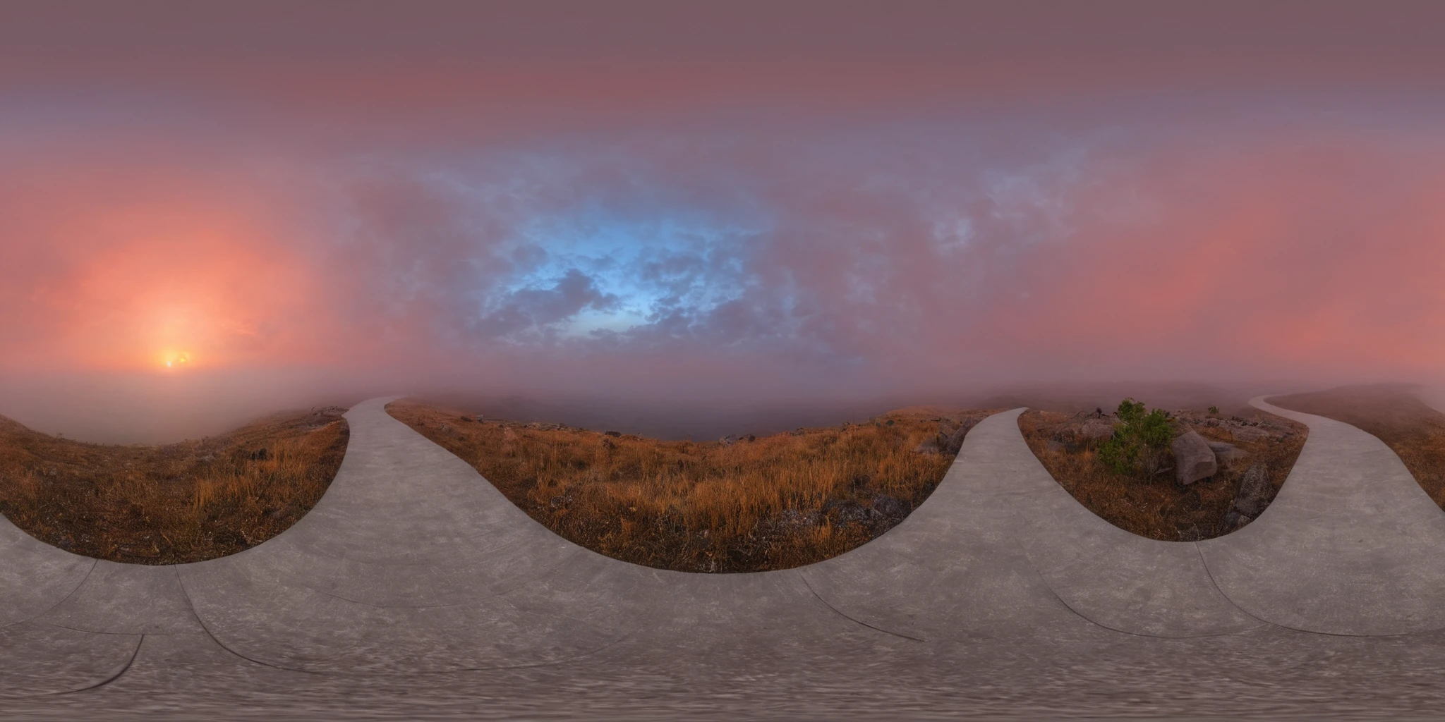 360panorama,Centered Horizon,No seams,<lora:HMSGXL_epoch_9:1>,A Sun,HDR,perfect anatomy,highly detailed,colossal canyon that is shrouded in mystic fog (natural:1.4) aura wild force,sunset,mystical sky,glowing,dazzling,shine,translucent,evil aura,RedGlitter,swirling ink,zavy-chnsdrgn,SK_Fantasy,<lora:å
å½±XL:1>,