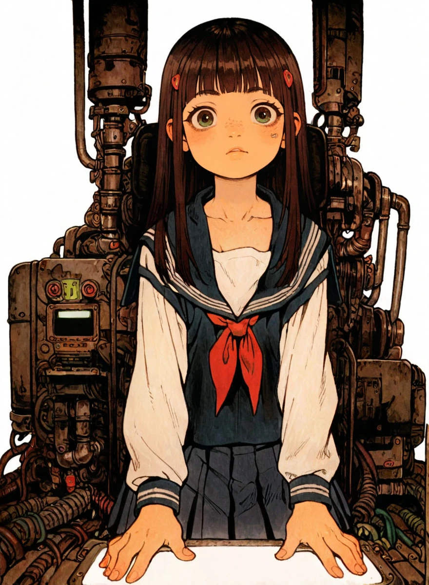 1girl,school uniform,white background,obslete computer machine,tatsuyuk,looking at viewer,
<lora:Perfect Hands:1> <lora:age_slider_v4:-5> <lora:tatsuyuk:0.8>, score_9, score_8_up, score_7_up, score_6_up, score_5_up, score_4_up,zPDXL