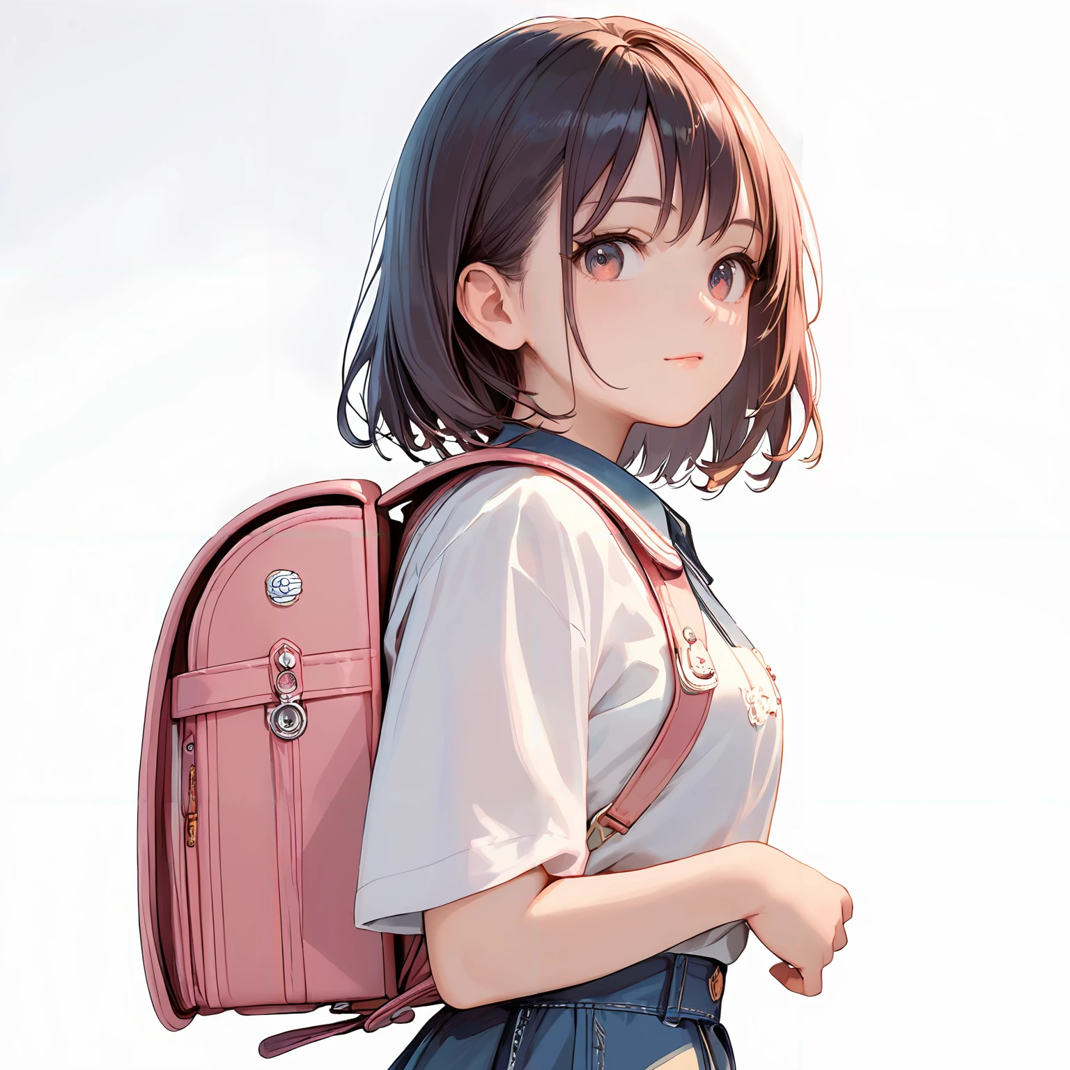 score_9, score_8_up, score_7_up,source_anime, high res image,masterpiece,best quality,girl,cowboy shot,cute face,simple background, <lora:randoseru_Pony_V1.0:0.5>randoseru,pink backpack
