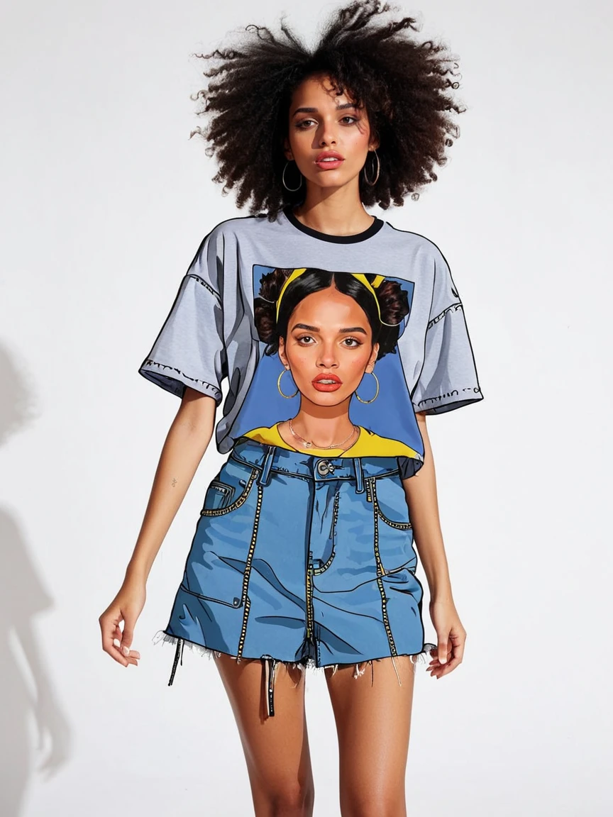 woman, <lora:dr4wn0nXL:0.6> Dr4wn0n, mixed media, cel shading clothing,