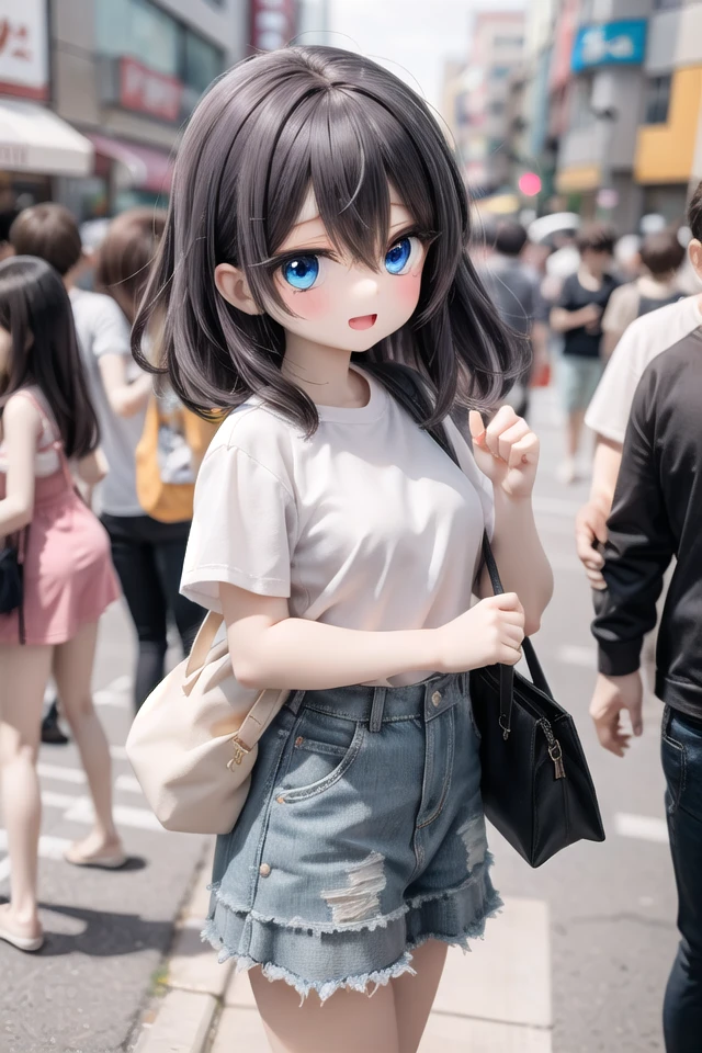 insanely detailed, absurdres, ultra-highres, ultra-detailed, best quality,
1girl, solo, nice hands, perfect hands
BREAK
(grab shoppinng bag, wearing plain clothes)
BREAK
(nsfw:-1.5)
BREAK
seductive smile, open mouth
BREAK
from below,
standing, cowboy shot, looking at viewer
BREAK
slender, kawaii, perfect symmetrical face, ultra cute girl, ultra cute face, ultra detailed eyes, ultra detailed hair, ultra cute, ultra beautiful
BREAK
shibuya, akihabara, tokyo, street, crowd, cityscape, depth of field, ultra detailed background
BREAK
medium breasts
BREAK
purple hair, blue eyes, medium hair, hair between eyes