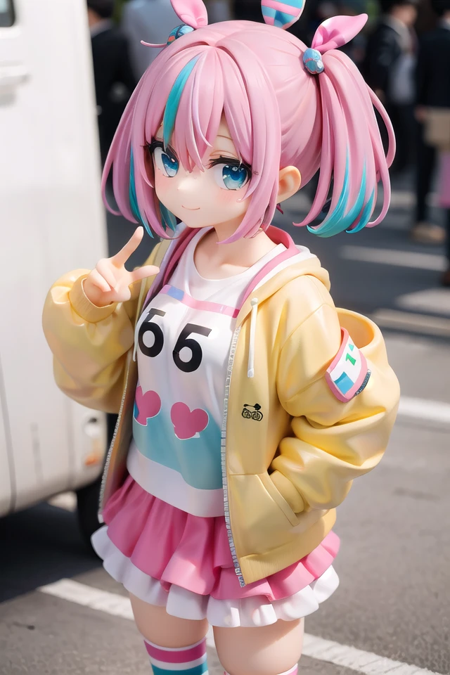 insanely detailed, absurdres, ultra-highres, ultra-detailed, best quality,
1girl, solo, nice hands, perfect hands
BREAK
(Harajuku-style Decora pank fashion:1.5), (girl with layered colorful clothing:1.3), (multiple hair clips),
knee-high socks with different patterns, carrying a plushie, standing in front of a graffiti wall
BREAK
(nsfw:-1.5)
BREAK
happy smile, laugh, closed mouth
BREAK
,
standing, cowboy shot, looking at viewer
BREAK
slender, kawaii, perfect symmetrical face, ultra cute girl, ultra cute face, ultra detailed eyes, ultra detailed hair, ultra cute, ultra beautiful
BREAK
in school ground, depth of field, ultra detailed background
BREAK
medium large breasts
BREAK
(random color hair, multicolored hair:1.2), rainbow color eyes, bob with bangs, hair between eyes