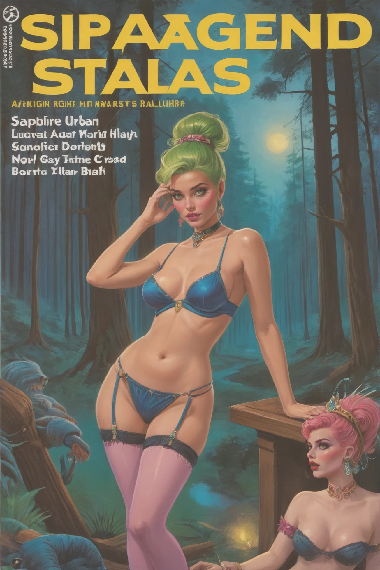 goblin girl, (long multicoloured dreadlocks hairstyle), (pink eyeshadow),colored skin, long eyelashes,flat chest with protruding dark nipples and (dark areolas),smug, (embarrassed lip biting expression),ring earrings,(wearing stacked amethyst Jewel necklace), (climbing (stepladder) reaching for book in study room with sunlight shining through), (shot from below), (micro-skirt), (United panties exposing hairy pubes),(exposed labia),(perfect anatomically correct vulva), sweaty thighs, vulva dripping sweat,visible hairy pubes, small breasts, punk, (wearing open fuzzy goth robe), plump thighs,wearing fishnet stockings, tattoos on chest and legs,