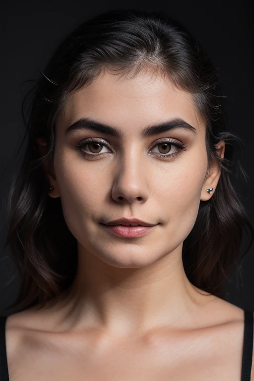 DEN_leelookat_SG,
(headshot:1.2) portrait on a (plain black background:1.2), (headshot:1.2), (face focus:1.1), (facing the camera:1.2), Head in the centre, (eye contact:1.3), (intense stare:1.1), mouth open, (facing straightforward:1.2), (forward facing:1.1), Head, face, Head focus, Head tilted down, looking slightly up at the camera,
bokeh, f1.4, 40mm, photorealistic, raw, 8k, textured skin, skin pores, intricate details  <lora:epi_noiseoffset2:1>, epiCRealism