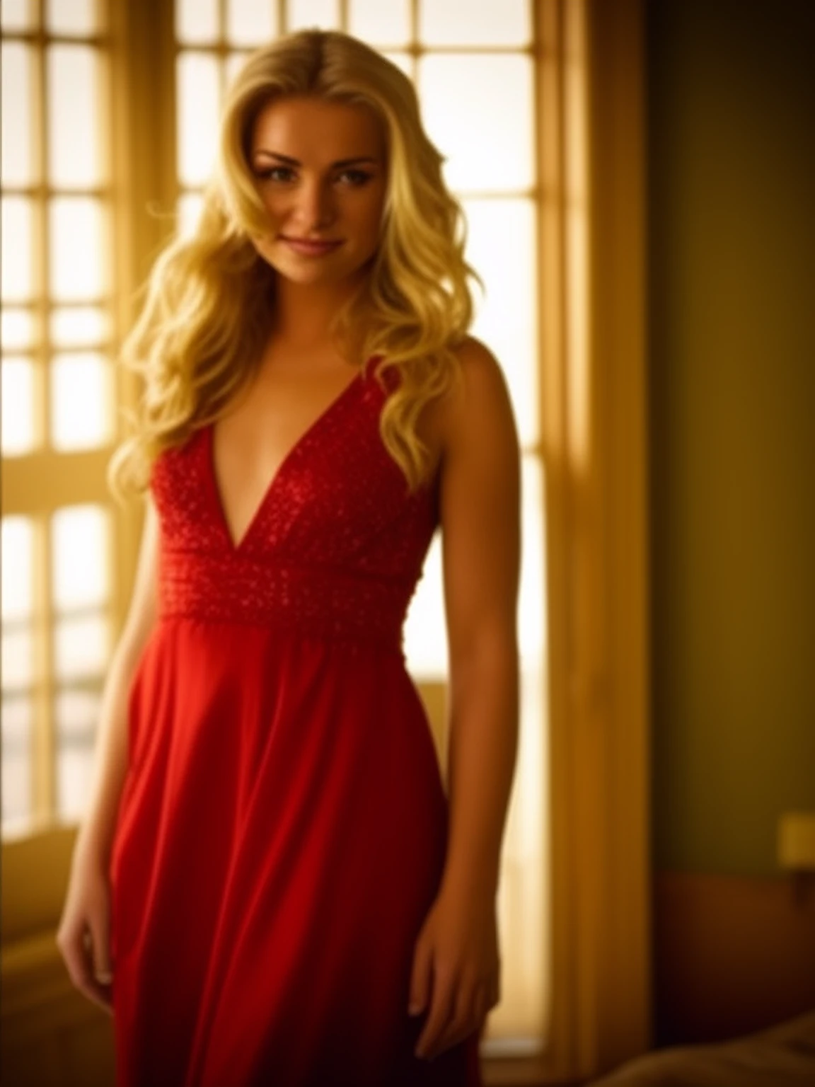 cinematic still pdr, long hair, blonde hair, looking at viewer, red dress <likenesshelpbyshurik3> fujifilm,  . emotional, harmonious, vignette, highly detailed, high budget, bokeh, cinemascope, moody, epic, gorgeous, film grain, grainy
 