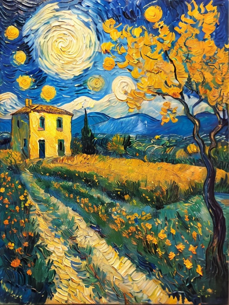 masterpiece,best quality,<lora:tbh123-sdxl:0.9>,landscape,oil painting,style of Vincent van Gogh,
