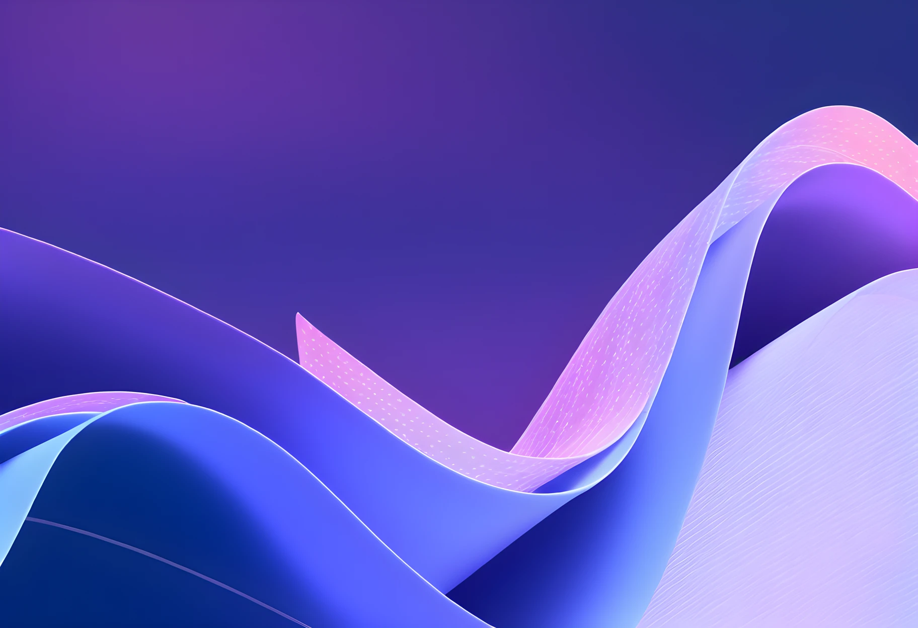 text:"Microsoft Design", A blue and purple color scheme is used in this image with a focus on the blue and pink hues. The image features a series of blue and violet waves which are arranged in a way that creates a visually appealing pattern. The colors are vibrant and eye-catching making the image an interesting design element., masterpiece, best quality, detailed