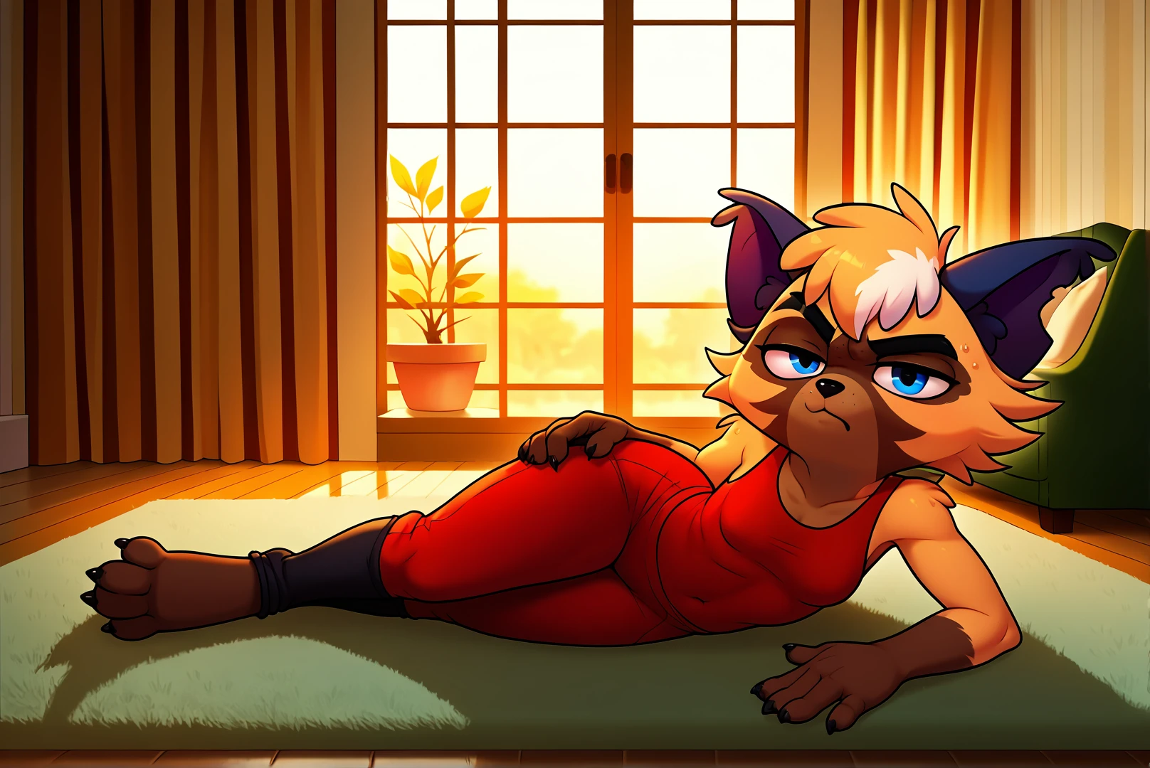score_9, score_8_up, score_7_up, score_6_up, Detailed Background, BREAK
<lora:Suey:0.8>, 1girl, suey, furry, living room,