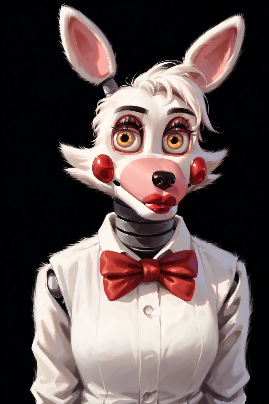 score_9, score_8_up, score_7_up, score_6_up, score_5_up source_anime, dark background, <lora:Mangle_-_FNAF_Pony:1>, manglefnaf, bow, animatronic, lipstick, furry, tuxedo, white shirt, <lora:OtherStyle_03:0.2> , <lora:The_last_of_us_Style:0.7>, <lora:pony_good_hands:1> good_hands, better_hands,