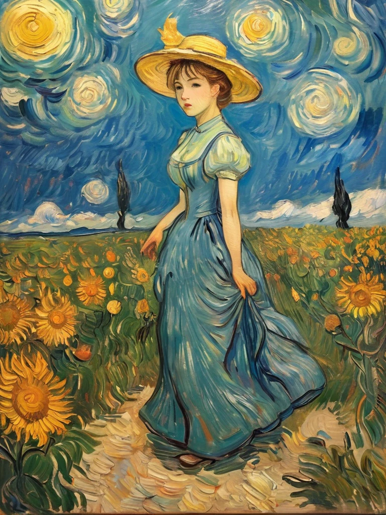 masterpiece,best quality,<lora:tbh123-sdxl:0.7>,idolmaster cinderella girls,oil painting,style of Vincent van Gogh,