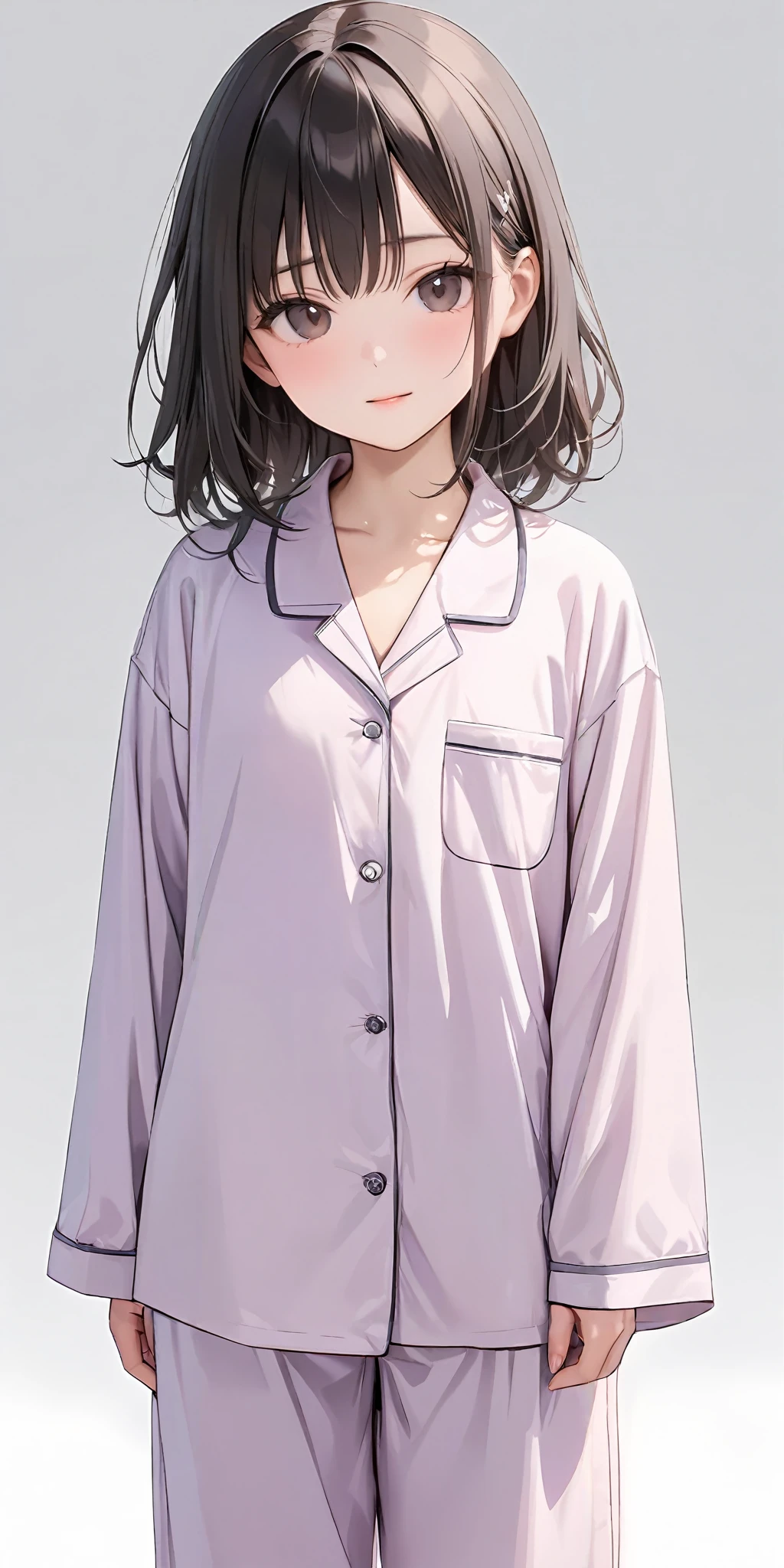masterpiece,ultra-detailed,best quality,8K,illustration,cute face,clean skin ,shiny hair,girl,simple background,
<lora:add-detail-xl:1> <lora:pajamas_XL_V1.0:1> jyojifuku, pajamas