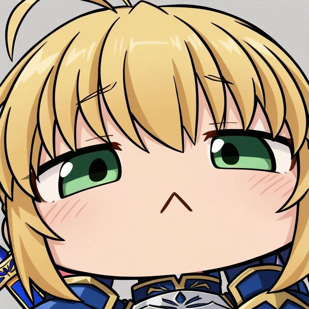 masterpiece, best quality,crying, tearing up, tears, blush, (masterpiece,best quality),double v, looking at viewer, upper body, cinematic angle, depth of field, outdoors,1girl, artoria pendragon \(fate\), solo, saber, blonde hair, armor, ahoge, green eyes, dress, armored dress, gauntlets, excalibur \(fate/stay night\)