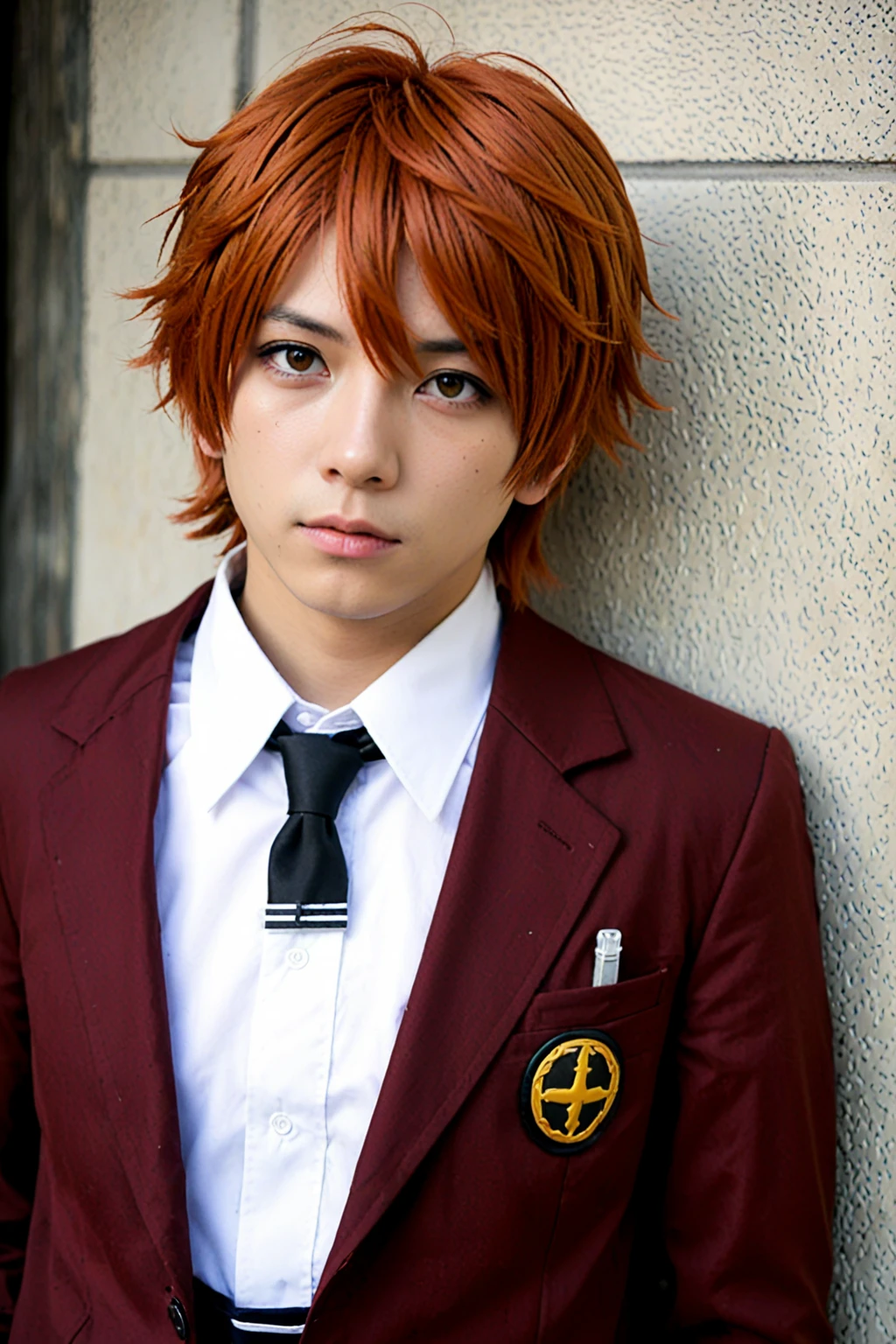 1boy fujimaru ritsuka \(male\) realistic style, cosplay