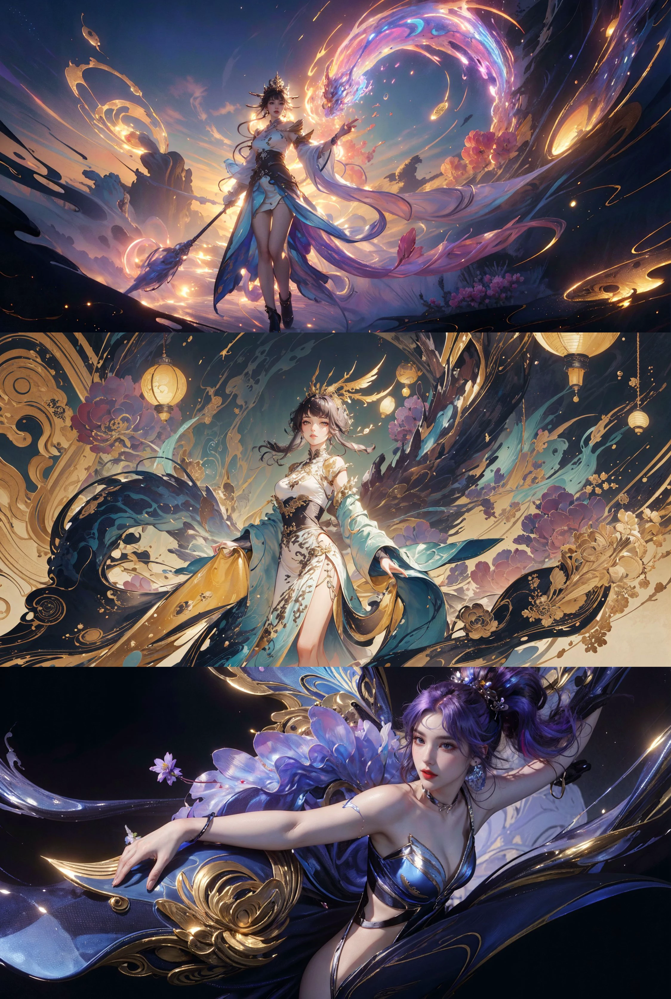 adult gothic fairy with colorful hair,(sexy pose:1.3),fantastical cornflower blue themed background,ultra sharp,glowing particles,
xuer mind bending murals,<lora:~Q? l4_ih<n\ xuer mind bending murals:0.7>,