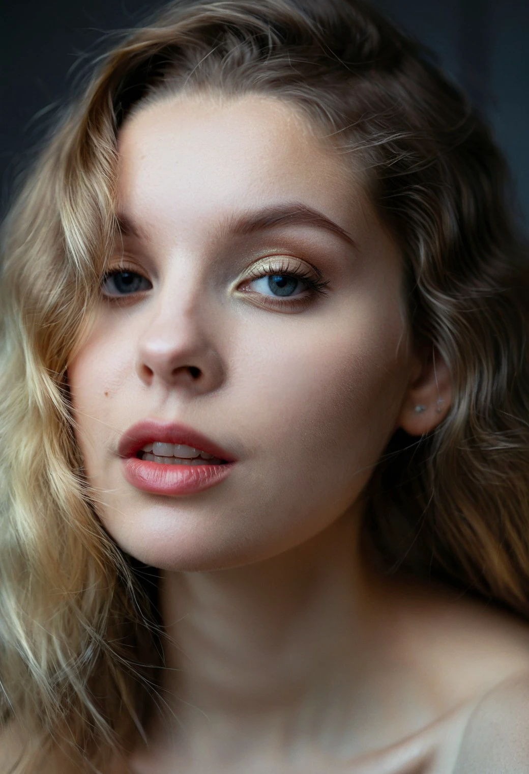 cinematic film still
RAW, sharp face focus, ((MoCSamadhi woman)), deep smoky blonde waves air dried, minimal accessories let inherent beauty shine, lit with soft diffused strobes floating seamlessly against a grey backdrop, portrait style revealed with nuance by acclaimed British photographer Rankin using his studio to optimum effect. . shallow depth of field, vignette, highly detailed, high budget, bokeh, cinemascope, moody, epic, gorgeous, film grain, grainy . shallow depth of field, vignette, highly detailed, high budget, bokeh, cinemascope, moody, epic, gorgeous, (incredibly detailed film grain, grainy, film noise, vignette, chromatic aberration, gaussian blur, depth of field, light leaks, dust and scratches, sharp edges, depth, realism, ISO grain:1.3),