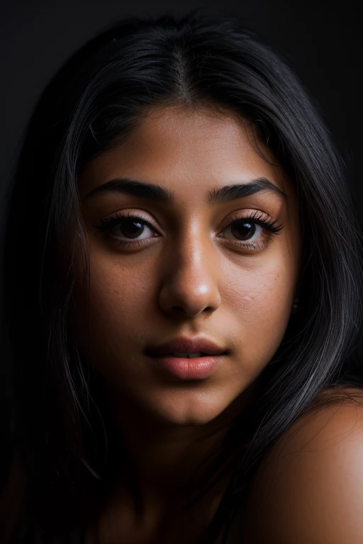 DEN_livia_siren,
(headshot:1.2) portrait on a (plain black background:1.2), (headshot:1.2), (face focus:1.1), (facing the camera:1.2), Head in the centre, (eye contact:1.3), (intense stare:1.1), mouth open, (facing straightforward:1.2), (forward facing:1.1), Head, face, Head focus, Head tilted down, looking slightly up at the camera,
bokeh, f1.4, 40mm, photorealistic, raw, 8k, textured skin, skin pores, intricate details <lora:epi_noiseoffset2:1>, epiCRealism
