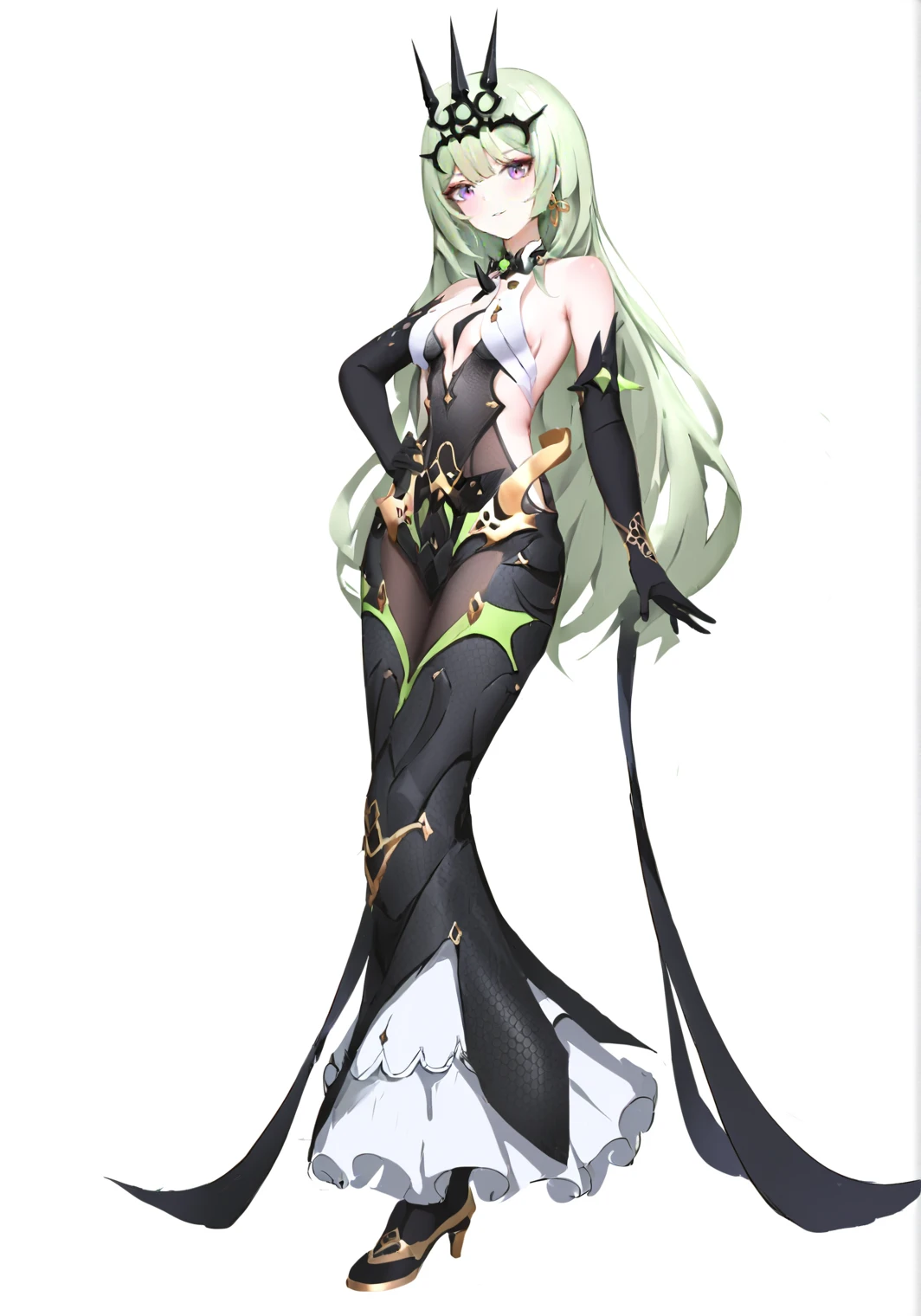 sunbeam, full body, m0bius, (solo, 1girl:1.1), multicolored_eyes, smile, looking at viewer, black dress, Sahara Desert, vivid color <lora:Mobius_cha_v08:1>