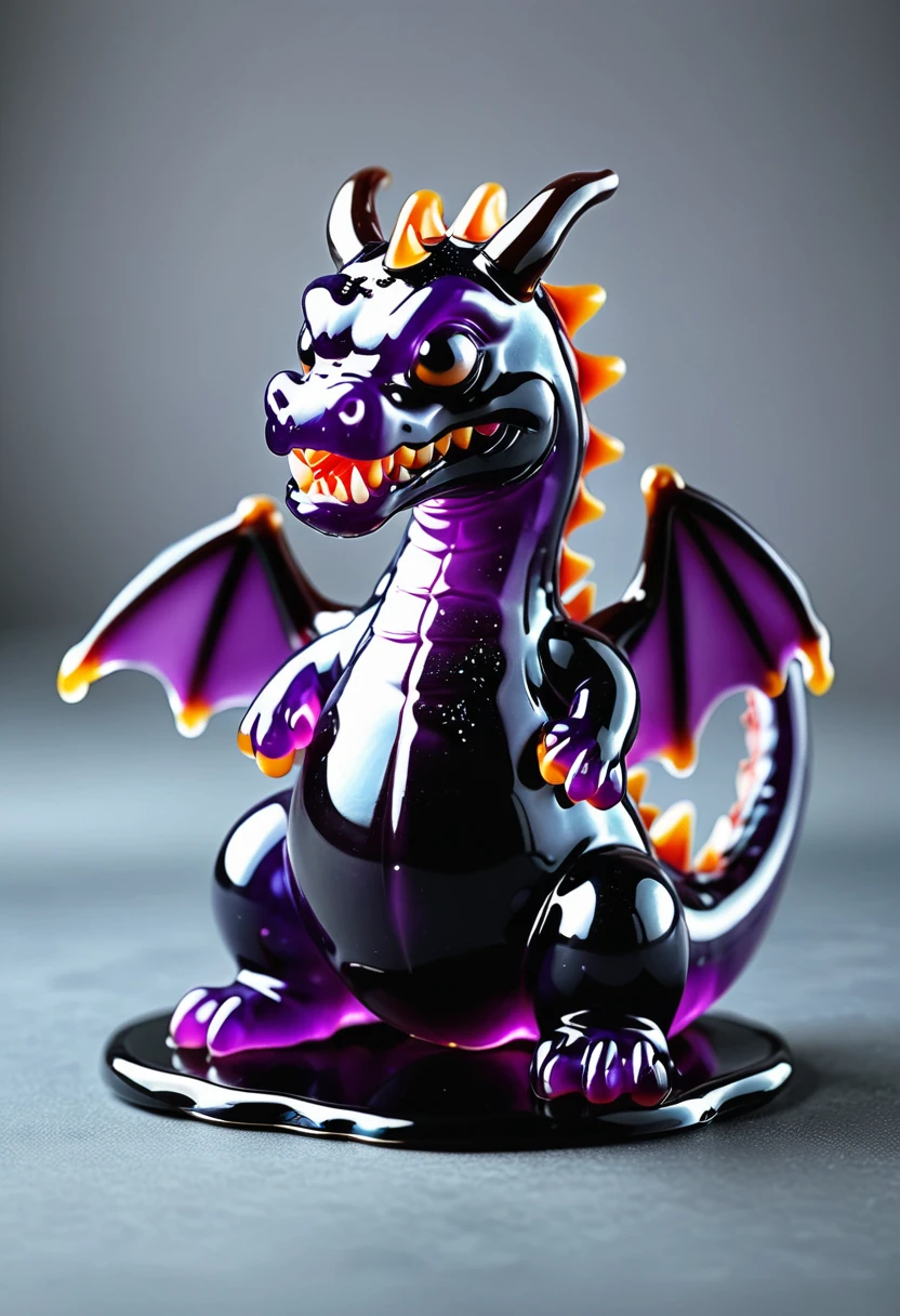 a  purple mdgmmy dragon<lora:gummy:1>