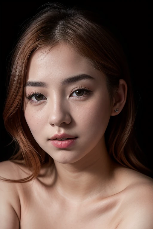 DEN_unijung_OF,
(headshot:1.2) portrait on a (plain black background:1.2), (headshot:1.2), (face focus:1.1), (facing the camera:1.2), Head in the centre, (eye contact:1.3), (intense stare:1.1), mouth open, (facing straightforward:1.2), (forward facing:1.1), Head, face, Head focus, Head tilted down, looking slightly up at the camera,
bokeh, f1.4, 40mm, photorealistic, raw, 8k, textured skin, skin pores, intricate details <lora:epi_noiseoffset2:1>, epiCRealism