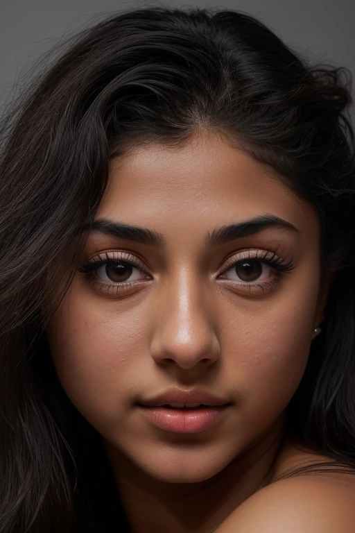 DEN_livia_siren,
(headshot:1.2) portrait on a (plain grey background:1.2), (headshot:1.2), (face focus:1.1), windswept chaotic hair, soft lighting, low contrast, low saturation,
bokeh, f1.4, 40mm, photorealistic, raw, 8k, textured skin, skin pores, intricate details <lora:epi_noiseoffset2:1>, epiCRealism